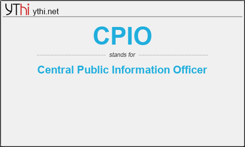 What does CPIO mean? What is the full form of CPIO?