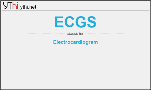 What does ECGS mean? What is the full form of ECGS?