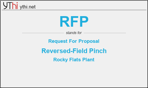 What does RFP mean? What is the full form of RFP?