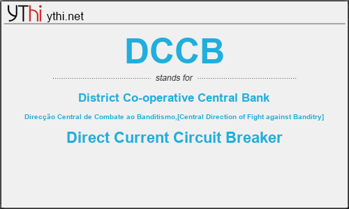 What does DCCB mean? What is the full form of DCCB?