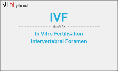 What does IVF mean? What is the full form of IVF?