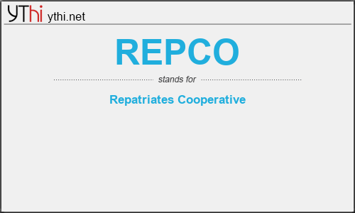 What does REPCO mean? What is the full form of REPCO?