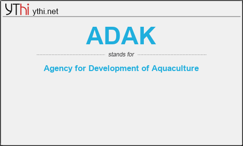 What does ADAK mean? What is the full form of ADAK?