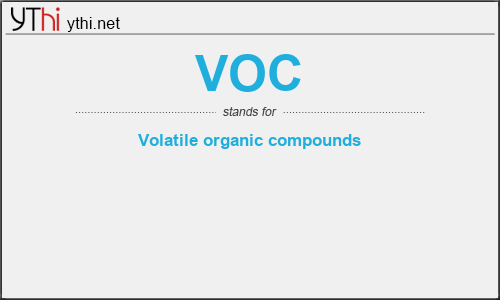 What does VOC mean? What is the full form of VOC?