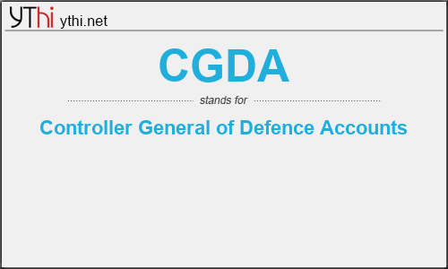 What does CGDA mean? What is the full form of CGDA?