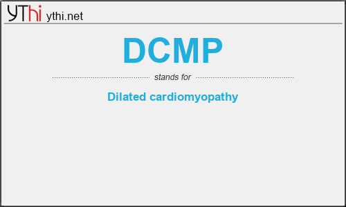 What does DCMP mean? What is the full form of DCMP?