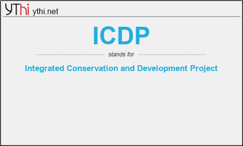 What does ICDP mean? What is the full form of ICDP?
