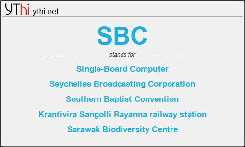 What does SBC mean? What is the full form of SBC?