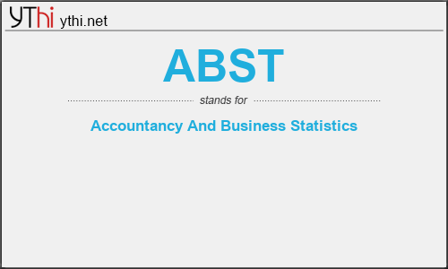 What does ABST mean? What is the full form of ABST?