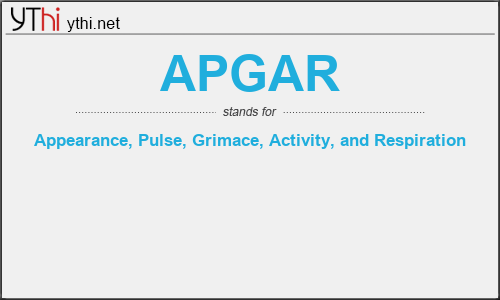 What does APGAR mean? What is the full form of APGAR?