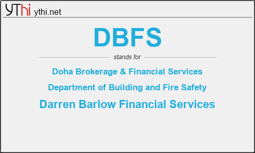 What does DBFS mean? What is the full form of DBFS?