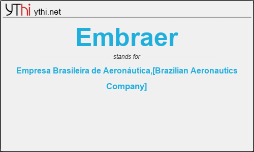 What does EMBRAER mean? What is the full form of EMBRAER?