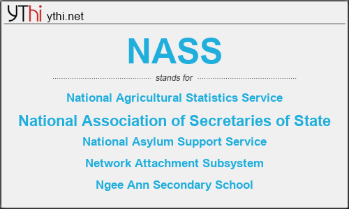 What does NASS mean? What is the full form of NASS?