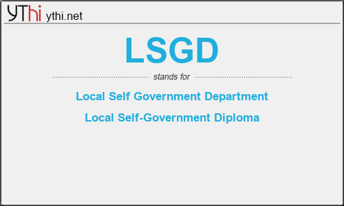 What does LSGD mean? What is the full form of LSGD?