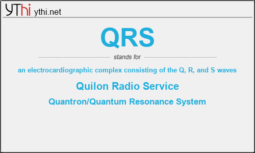 What does QRS mean? What is the full form of QRS?