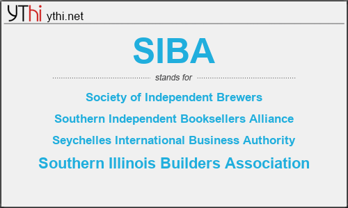What does SIBA mean? What is the full form of SIBA?