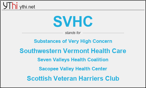 What does SVHC mean? What is the full form of SVHC?