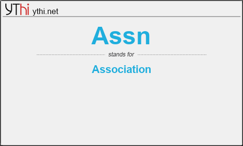 What does ASSN mean? What is the full form of ASSN?