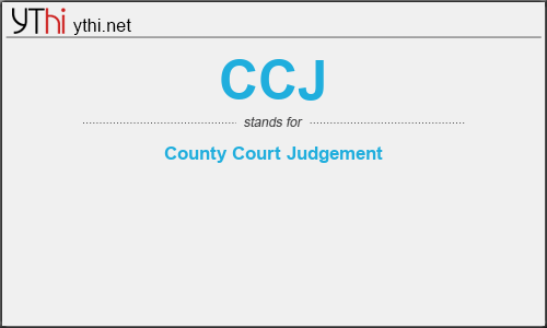 What does CCJ mean? What is the full form of CCJ?