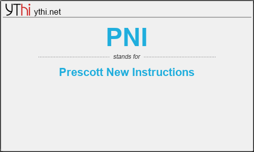 What does PNI mean? What is the full form of PNI?