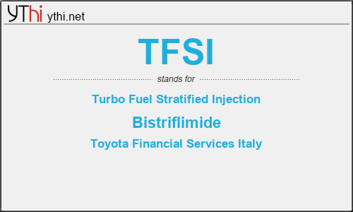 What does TFSI mean? What is the full form of TFSI?