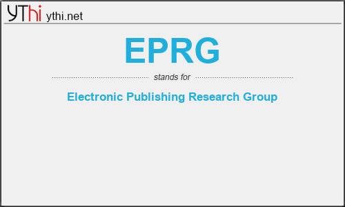 What does EPRG mean? What is the full form of EPRG?