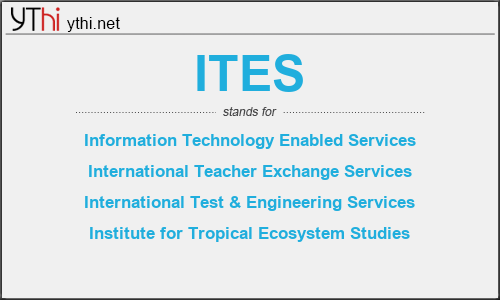 What does ITES mean? What is the full form of ITES?