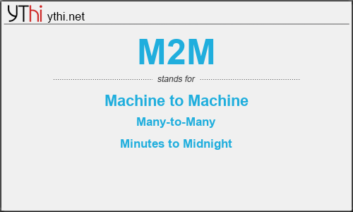 What does M2M mean? What is the full form of M2M?