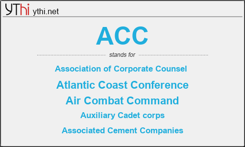 What does ACC mean? What is the full form of ACC?