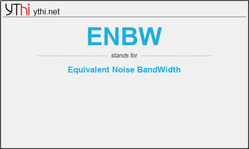 What does ENBW mean? What is the full form of ENBW?