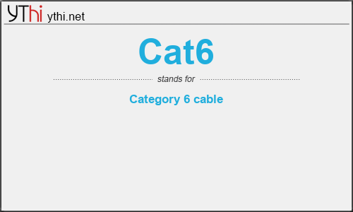 What does CAT6 mean? What is the full form of CAT6?