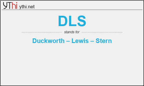 What does DLS mean? What is the full form of DLS?