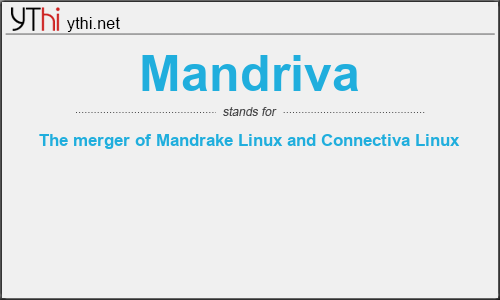 What does MANDRIVA mean? What is the full form of MANDRIVA?