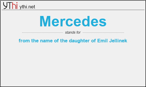 What does MERCEDES mean? What is the full form of MERCEDES?