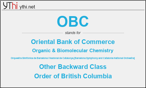 What does OBC mean? What is the full form of OBC?