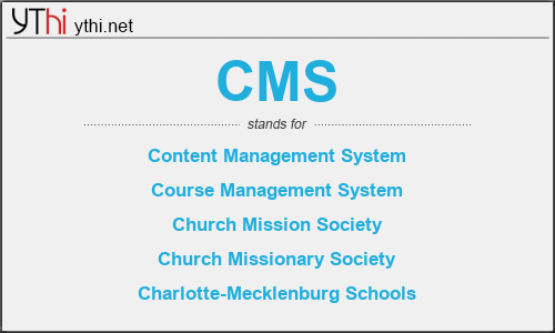 What does CMS mean? What is the full form of CMS?