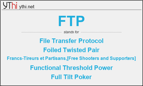 What does FTP mean? What is the full form of FTP?