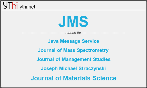 What does JMS mean? What is the full form of JMS?