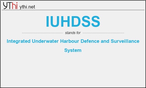 What does IUHDSS mean? What is the full form of IUHDSS?