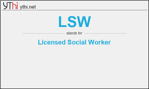 What does LSW mean? What is the full form of LSW?