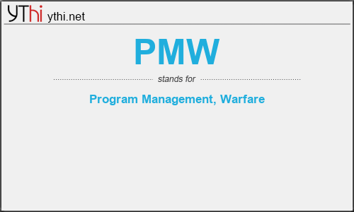 What does PMW mean? What is the full form of PMW?