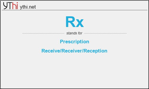 What does RX mean? What is the full form of RX?