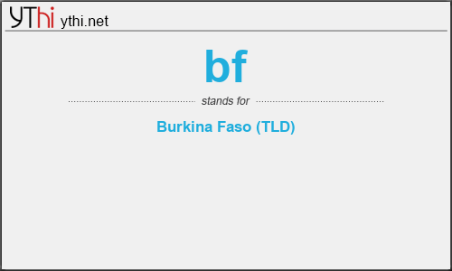 What does BF mean? What is the full form of BF?