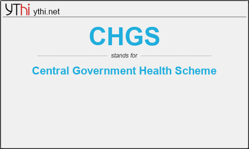 What does CHGS mean? What is the full form of CHGS?