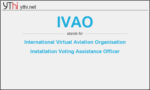 What does IVAO mean? What is the full form of IVAO?