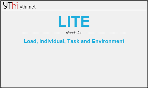 What does LITE mean? What is the full form of LITE?