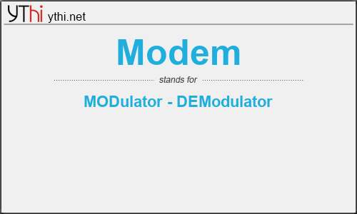 What does MODEM mean? What is the full form of MODEM?