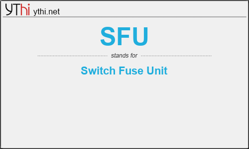 What does SFU mean? What is the full form of SFU?