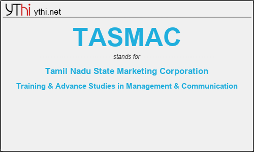 What does TASMAC mean? What is the full form of TASMAC?