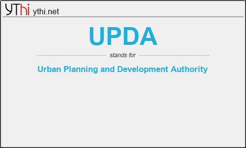 What does UPDA mean? What is the full form of UPDA?